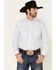 Image #1 - Roper Men's Classic Tone On Tone Solid Long Sleeve Pearl Snap Western Shirt , Light Blue, hi-res