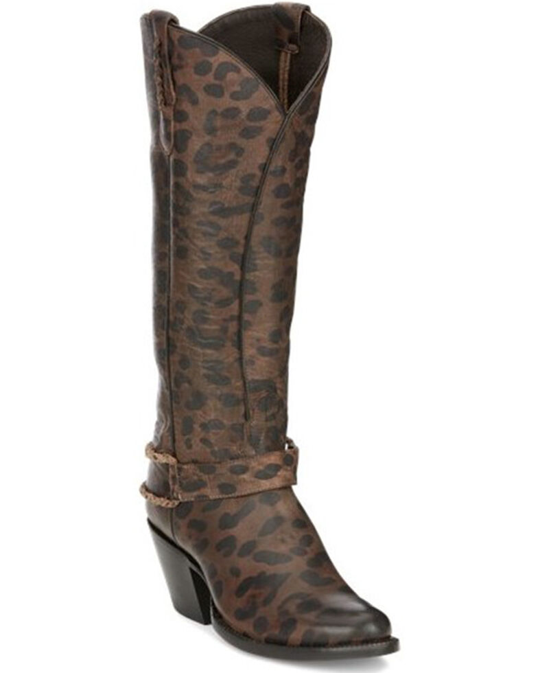 Tony Lama Women's Leti Western Boots - Round Toe, Cheetah, hi-res