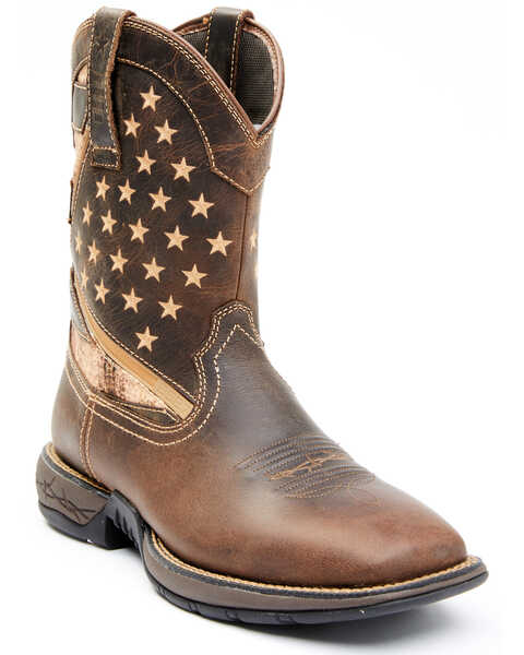 Cody James Men's Star Lite Performance Western Boots - Broad Square Toe, Brown, hi-res