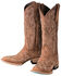 Lane Women's Saratoga Brown Fancy Stitch Cowgirl Boots - Square Toe, Brown, hi-res