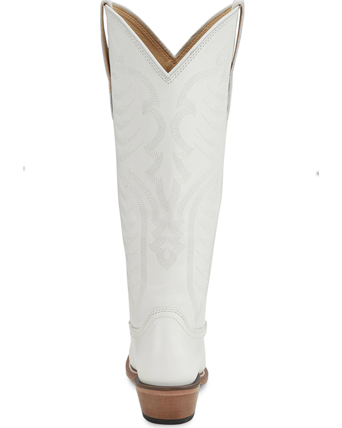 Image #5 - Justin Women's Evelyn Tall Western Boots - Round Toe, White, hi-res