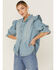 Image #2 - Free People Women's Louise Denim Top, Blue, hi-res