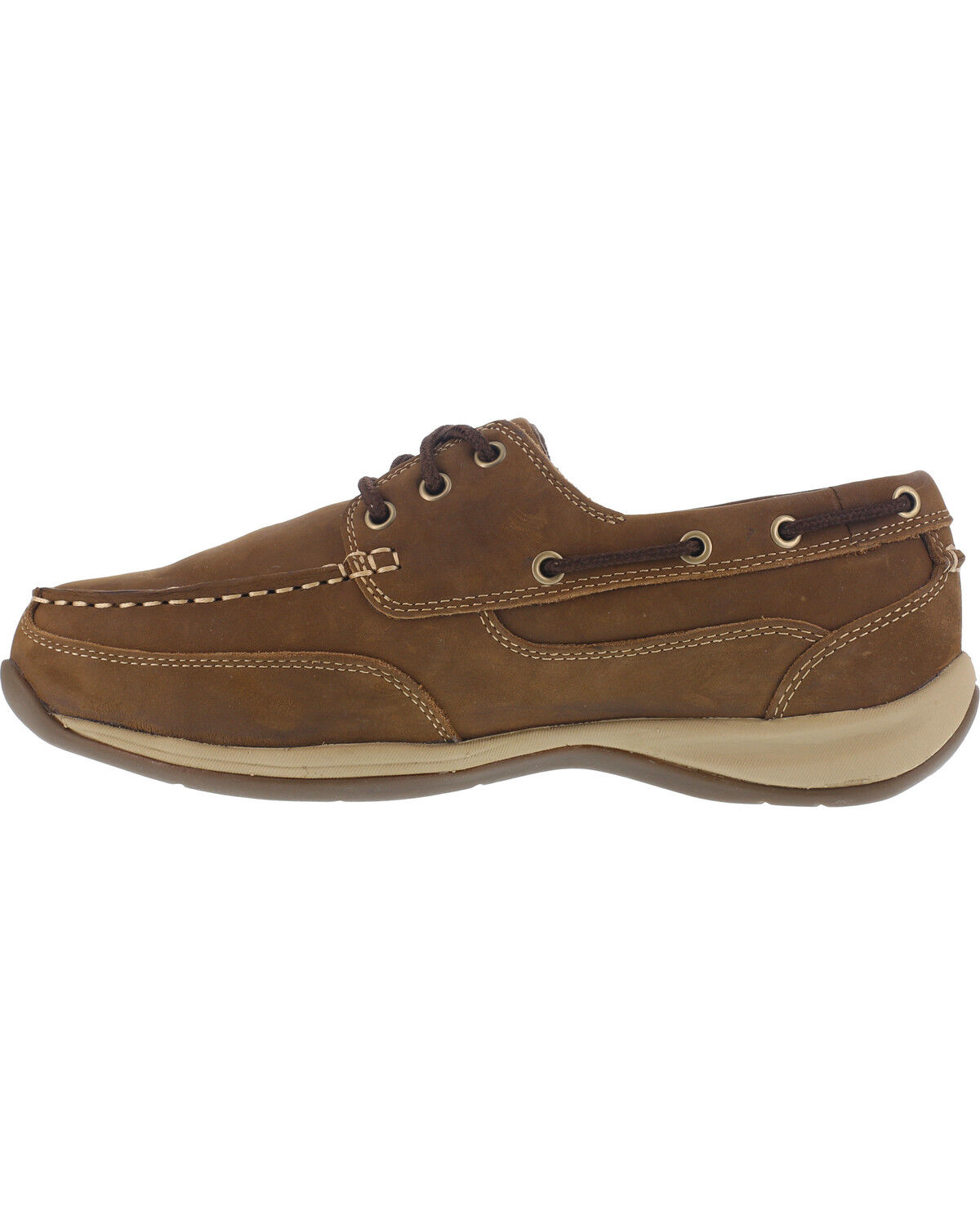 Image #4 - Reebok Women's Sailing Club Met Guard Construction Shoes - Steel Toe, Brown, hi-res
