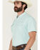 Image #2 - Ariat Men's VentTEK Outbound Solid Short Sleeve Button-Down Performance Shirt, Teal, hi-res