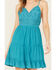 Image #3 - Shyanne Women's Lace Bustier Dress, Medium Blue, hi-res