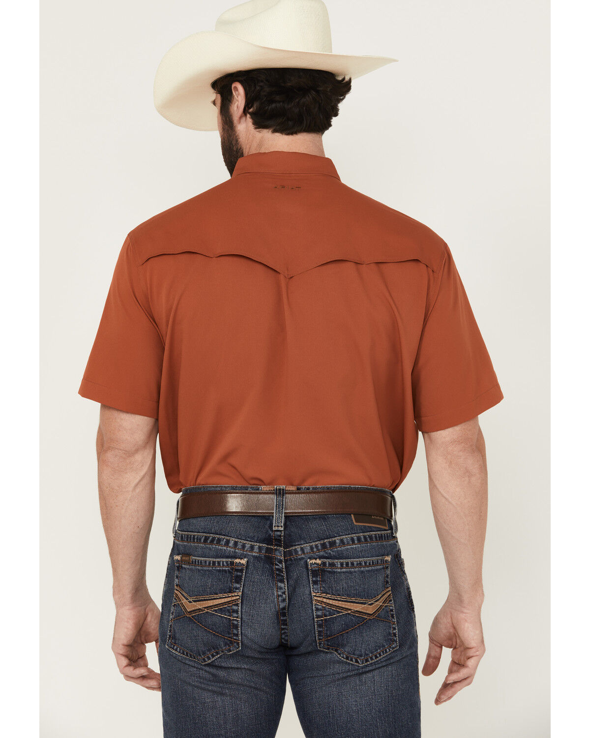 Image #4 - Ariat Men's VentTek Solid Short Sleeve Snap Performance Western Shirt - Tall, , hi-res