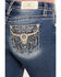 Image #2 - Miss Me Women's Medium Wash Mid Rise Steer Head Bootcut Stretch Denim Jeans, Medium Wash, hi-res