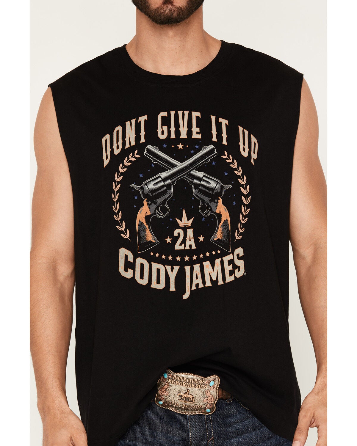 Image #3 - Cody James Men's Don't Give It Up Muscle Tee, Black, hi-res