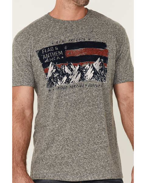 Image #3 - Flag & Anthem Men's Gray Flag Short Sleeve Graphic T-Shirt, Grey, hi-res