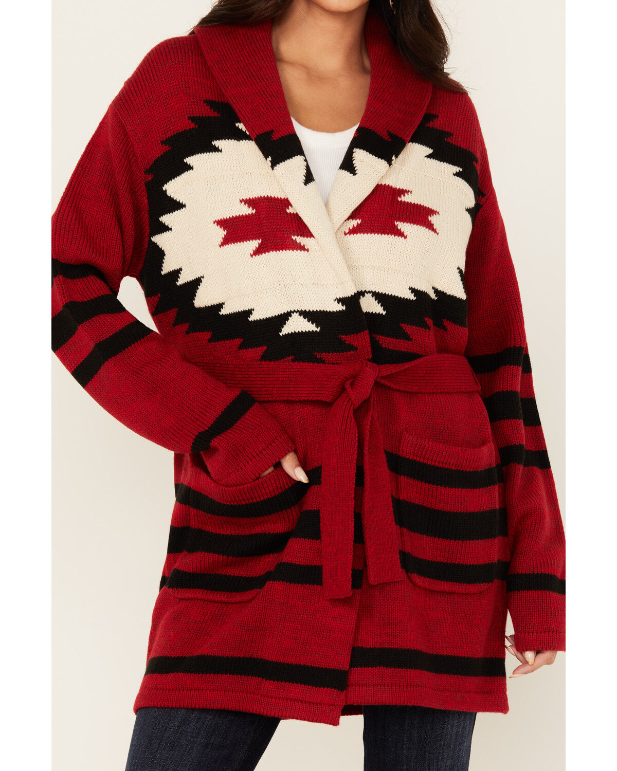 Image #3 - Idyllwind Women's Twin Elms Cardigan, Red, hi-res