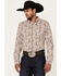 Image #1 - Cody James Men's Dagget 2.0 Paisley Print Long Sleeve Button-Down Stretch Western Shirt - Big, Ivory, hi-res