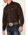 Image #3 - Cinch Men's Solid Brown Button Down Long Sleeve Western Shirt , Brown, hi-res