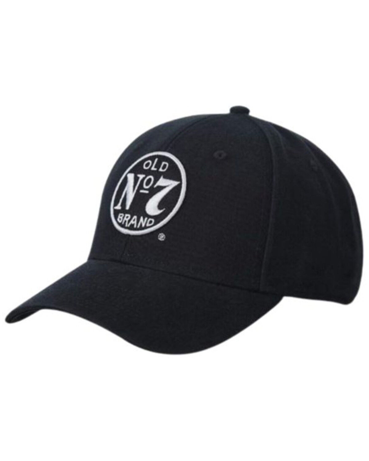 Image #1 - Jack Daniel's Black No.7 Embroidered Ball Cap, Black, hi-res