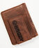 Hooey Men's Brown Southwestern Embossed Bi-Fold Money Clip Wallet, Brown, hi-res