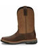 Image #3 - Justin Men's Carbide Western Work Boots - Soft Toe, Brown, hi-res