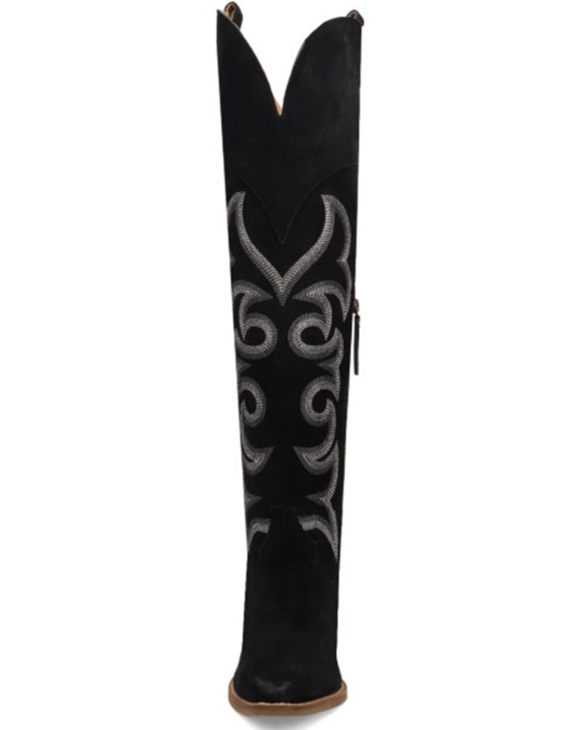 Image #4 - Dingo Women's Primadonna Suede Tall Western Boots - Round Toe, Black, hi-res