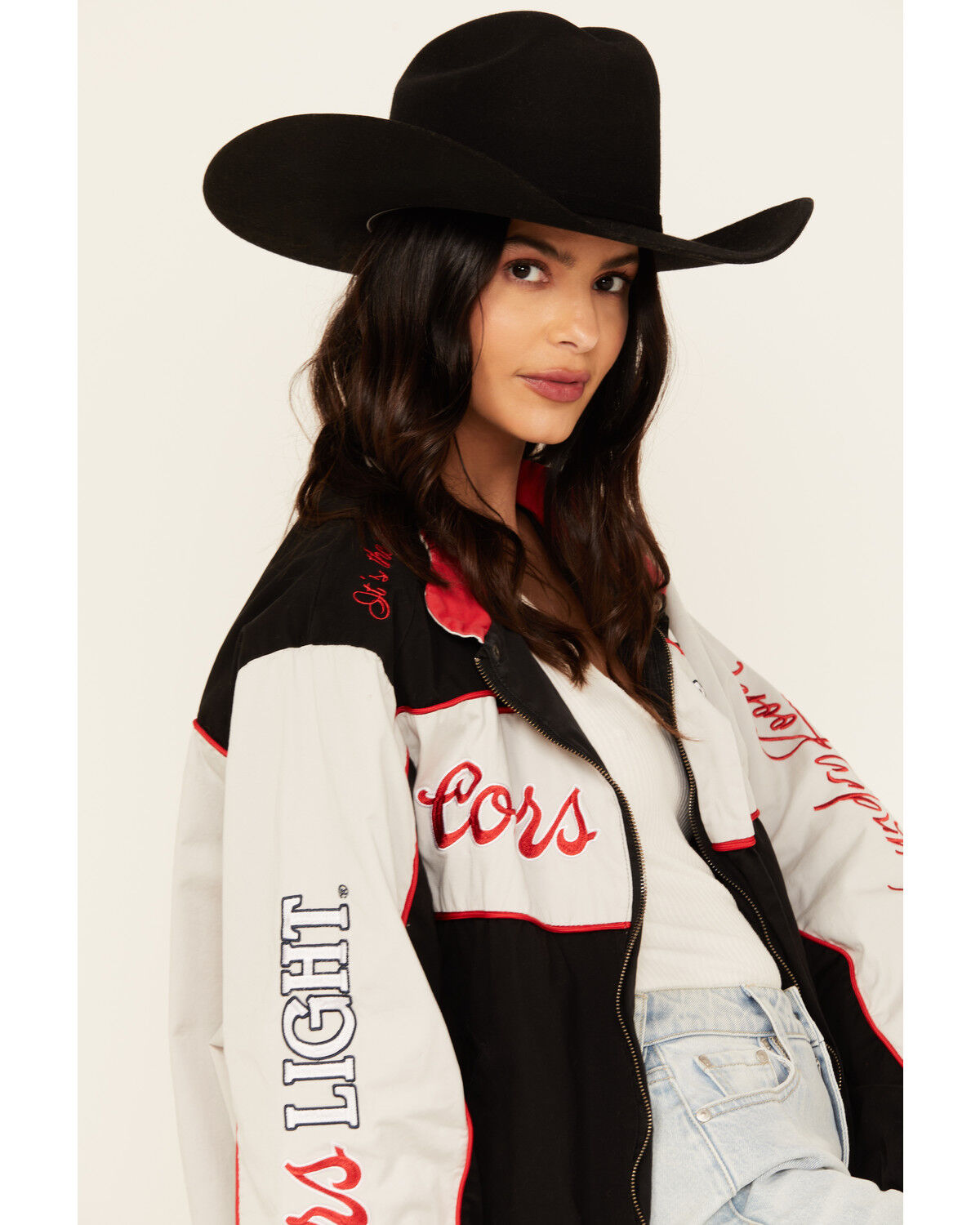 Image #2 - The Laundry Room Women's Coors Logo Racing Jacket, Black, hi-res