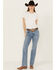 Image #1 - Wrangler Women's Essential Jayne Dark Wash Mid Rise Bootcut Stretch Denim Jeans, Dark Wash, hi-res