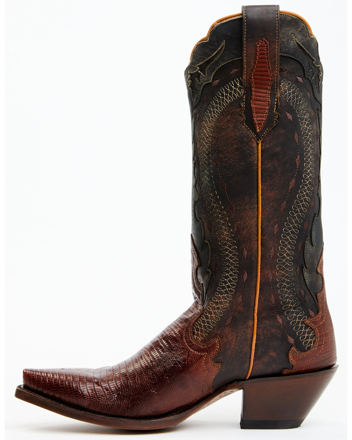 Image #3 - Dan Post Women's 12" Exotic Lizard Western Boots - Snip Toe, , hi-res