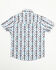 Image #3 - Rodeo Clothing Little Boys' Striped Southwestern Print Short Sleeve Snap Stretch Western Shirt, White, hi-res