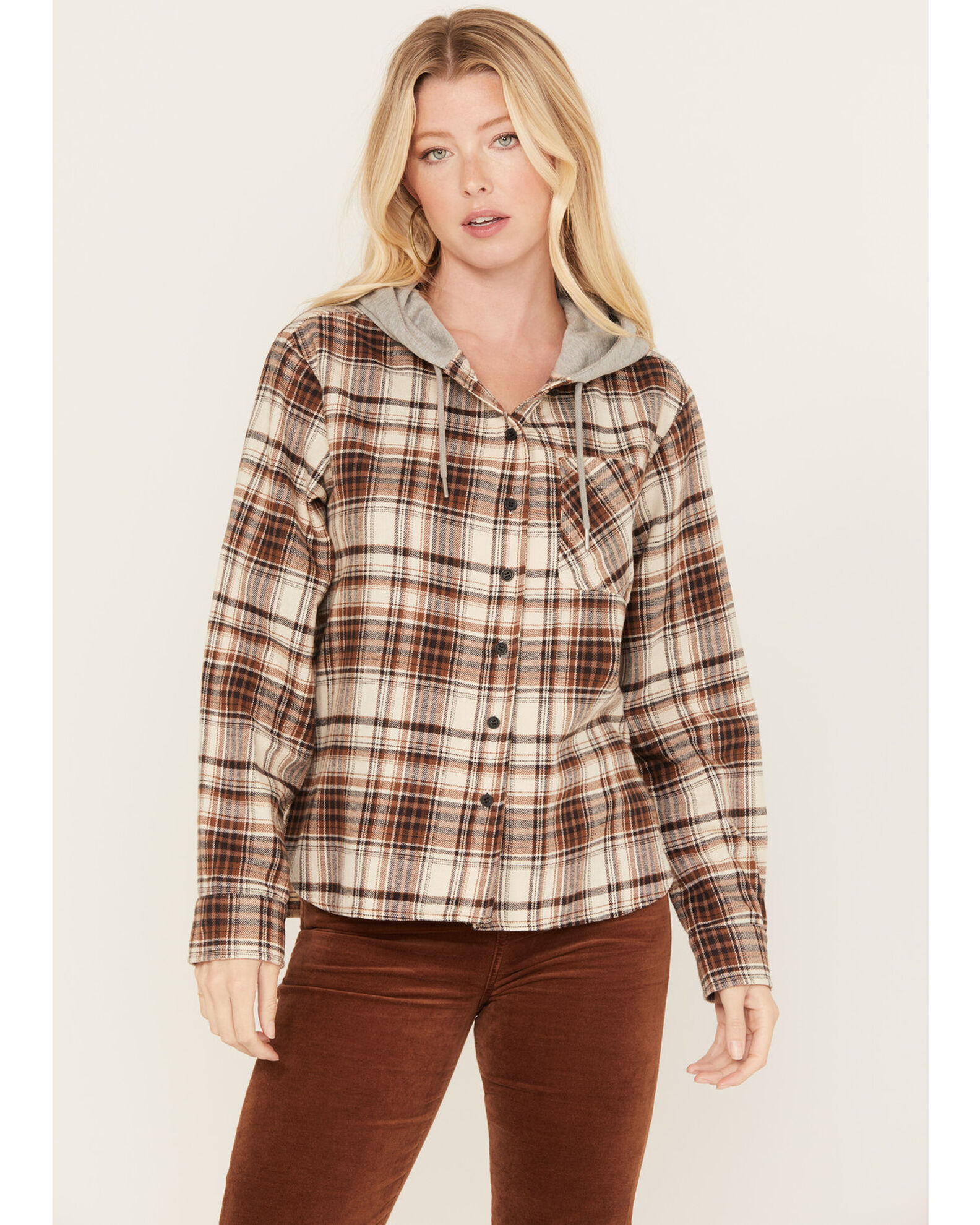 Womens best sale hooded flannel