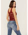 Image #3 - Saints & Hearts Women's Rust Crochet Knit Tank, Rust Copper, hi-res