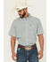 Image #1 - Cinch Men's Geo Print Arenaflex Short Sleeve Button-Down Performance Stretch Western Shirt - Big, Mint, hi-res