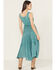Image #4 - Scully Women's Lace-Up Jacquard Midi Dress, Teal, hi-res