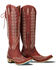 Image #1 - Lane Women's Lexington Over The Knee Corset Western Boots - Snip Toe, Ruby, hi-res