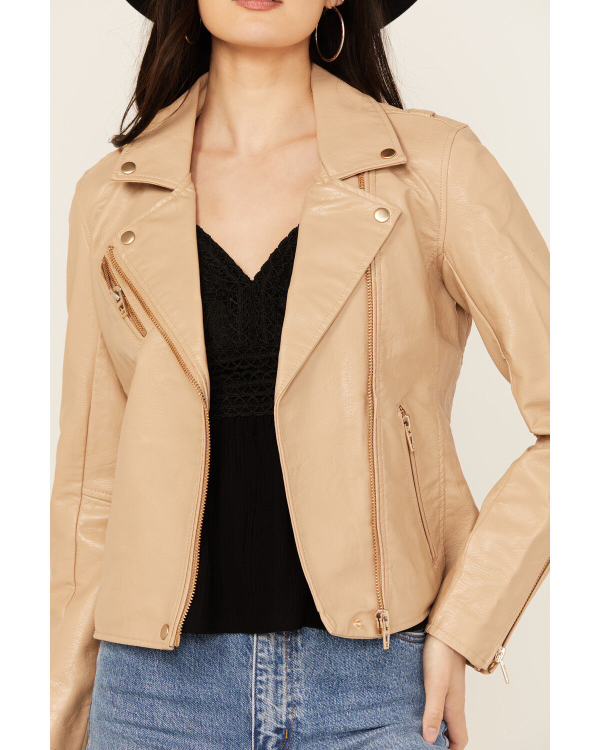 Image #3 - BLANKNYC Women's Faux Leather Moto Jacket, , hi-res