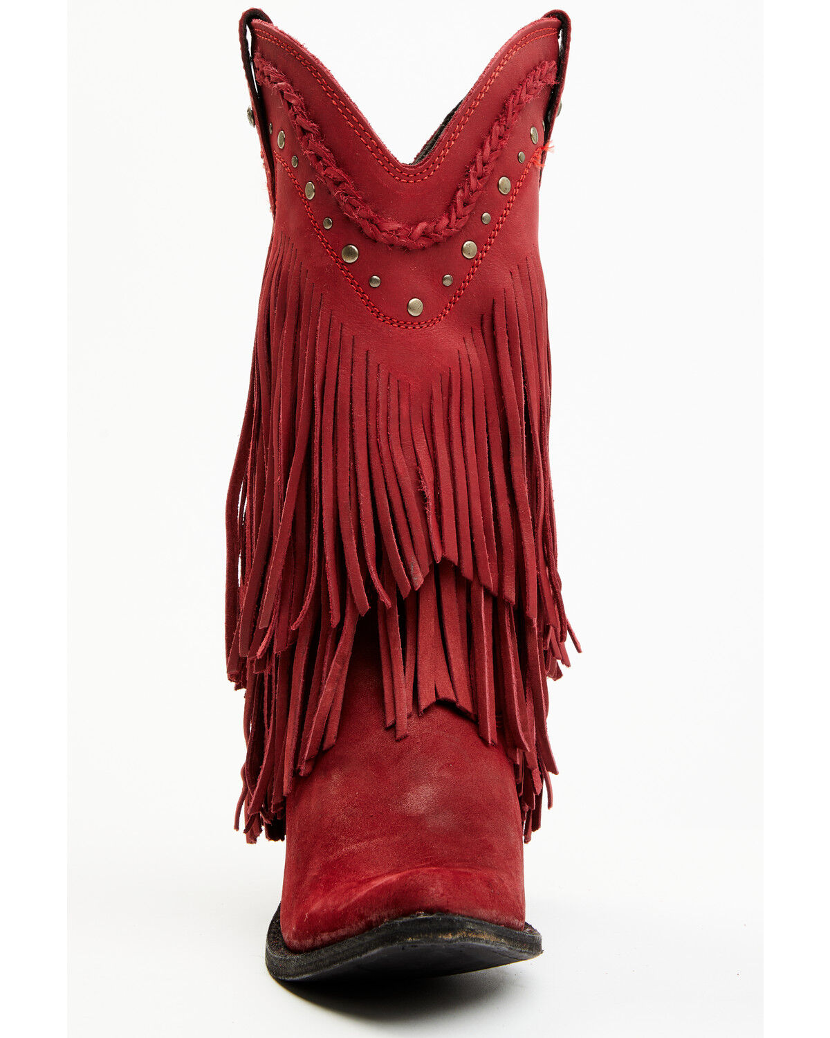 Image #4 - Liberty Black Women's Vegas Fringe Western Boots - Snip Toe, Red, hi-res