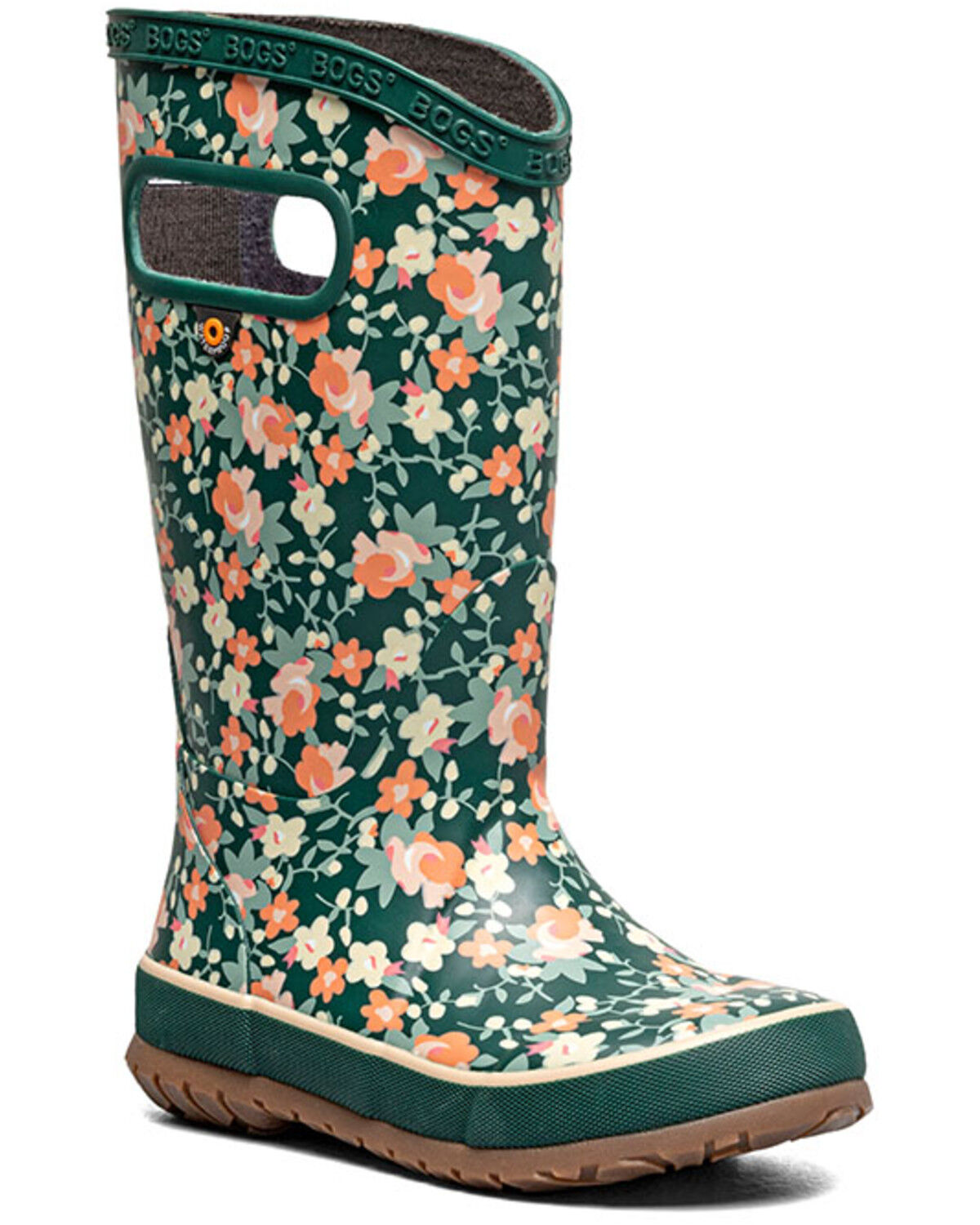 Image #1 - Bogs Girls' Floral Rainboots, Multi, hi-res