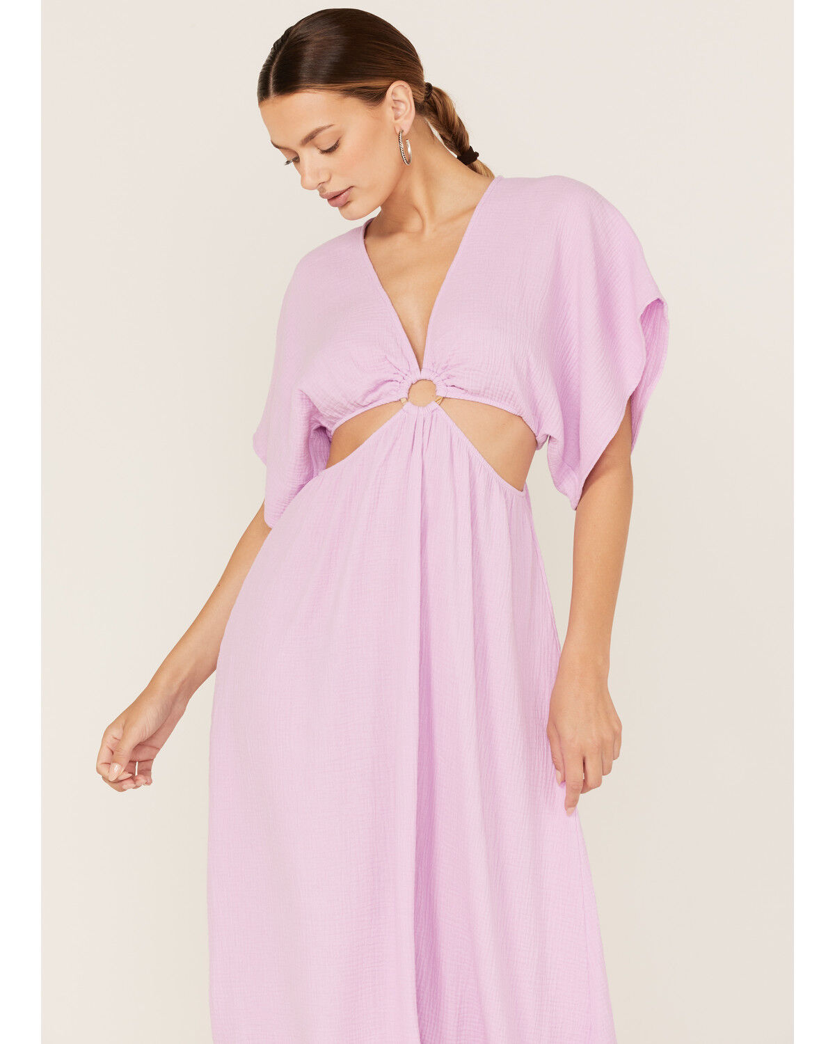 Image #2 - Show Me Your Mumu Women's Dana Cut-Out Midi Dress, Periwinkle, hi-res