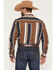 Image #4 - Wrangler Men's Vintage Brushpopper Striped Print Long Sleeve Snap Western Shirt, Brown, hi-res