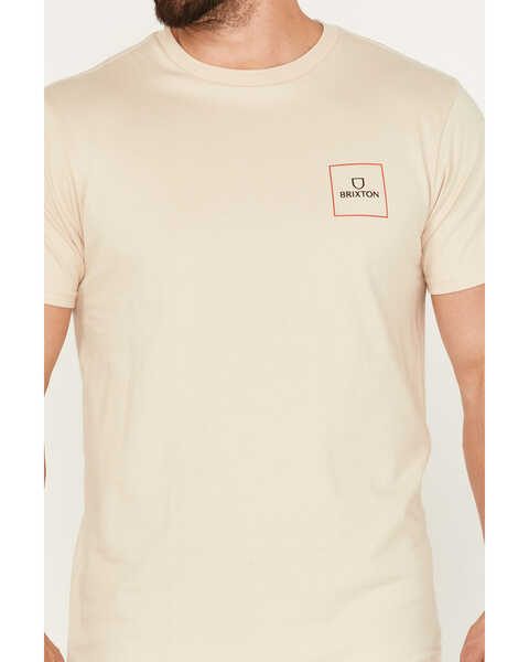 Image #3 - Brixton Men's Alpha Square Logo Graphic T-Shirt, Cream, hi-res