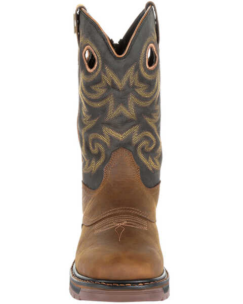 Image #5 - Georgia Boot Men's Carbo-Tec LT Waterproof Western Work Boots - Soft Toe, Black/brown, hi-res