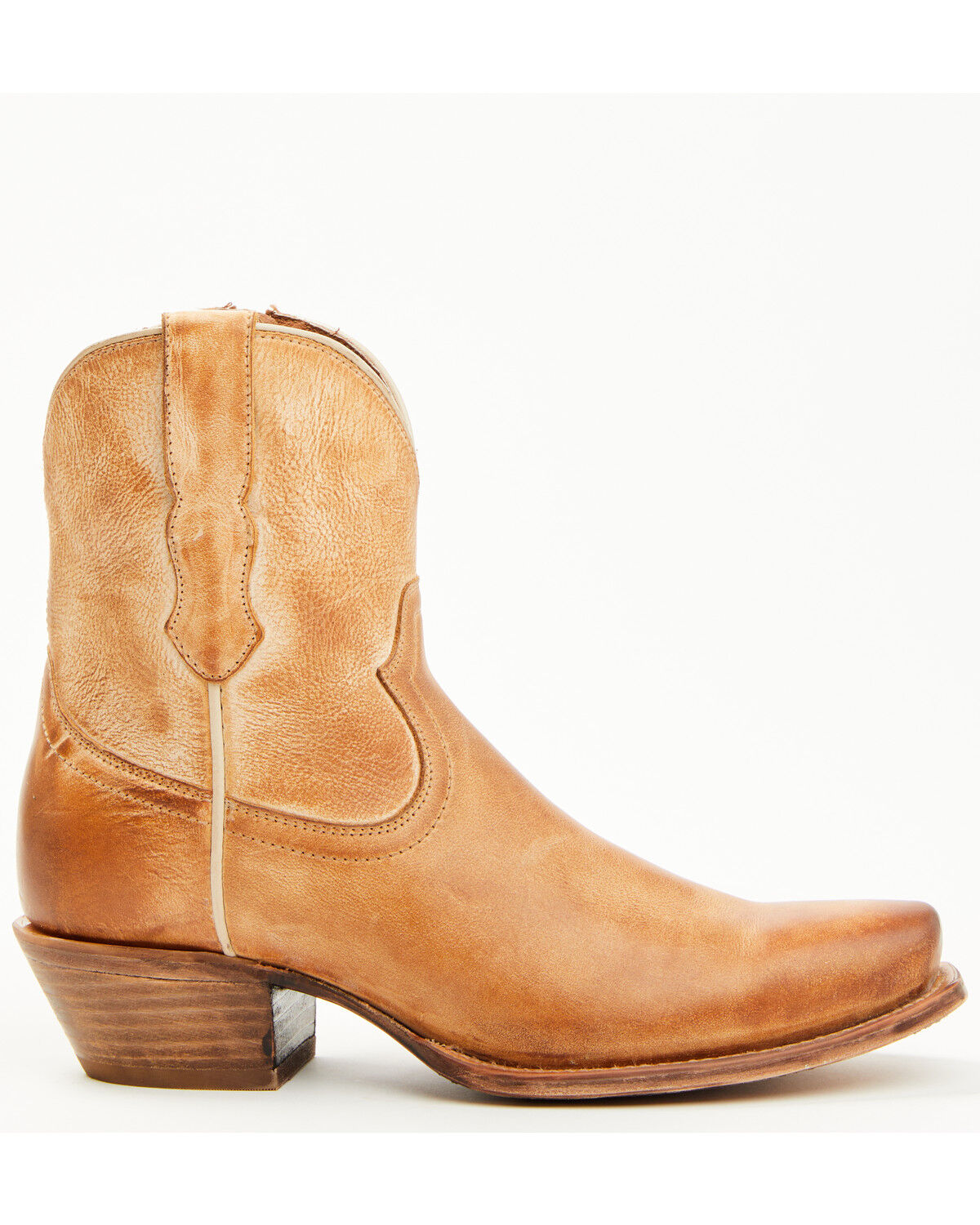 Image #2 - Cleo + Wolf Women's Fern Western Booties - Square Toe, Tan, hi-res