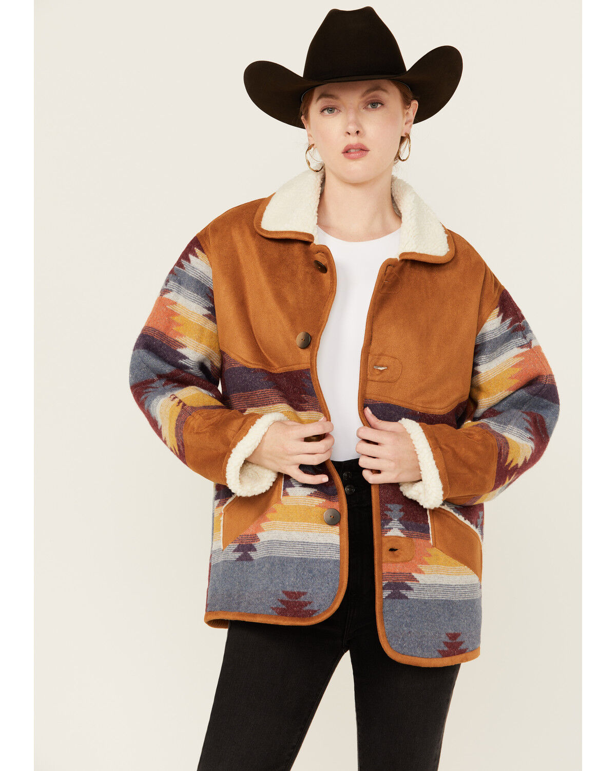 Image #1 - Molly Bracken Women's Southwestern Coat, Camel, hi-res