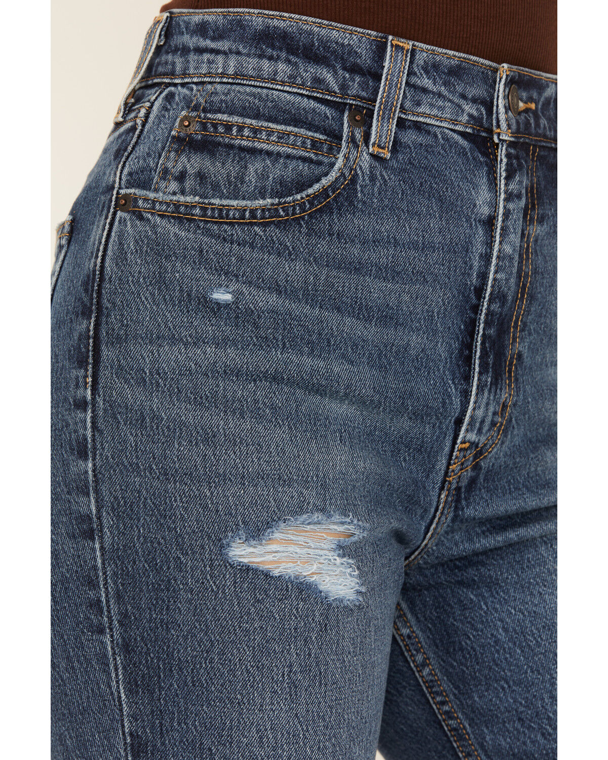 Image #2 - Levi's Premium Women's Dark Wash 70s High Rise Stretch Flare Jeans, Dark Wash, hi-res