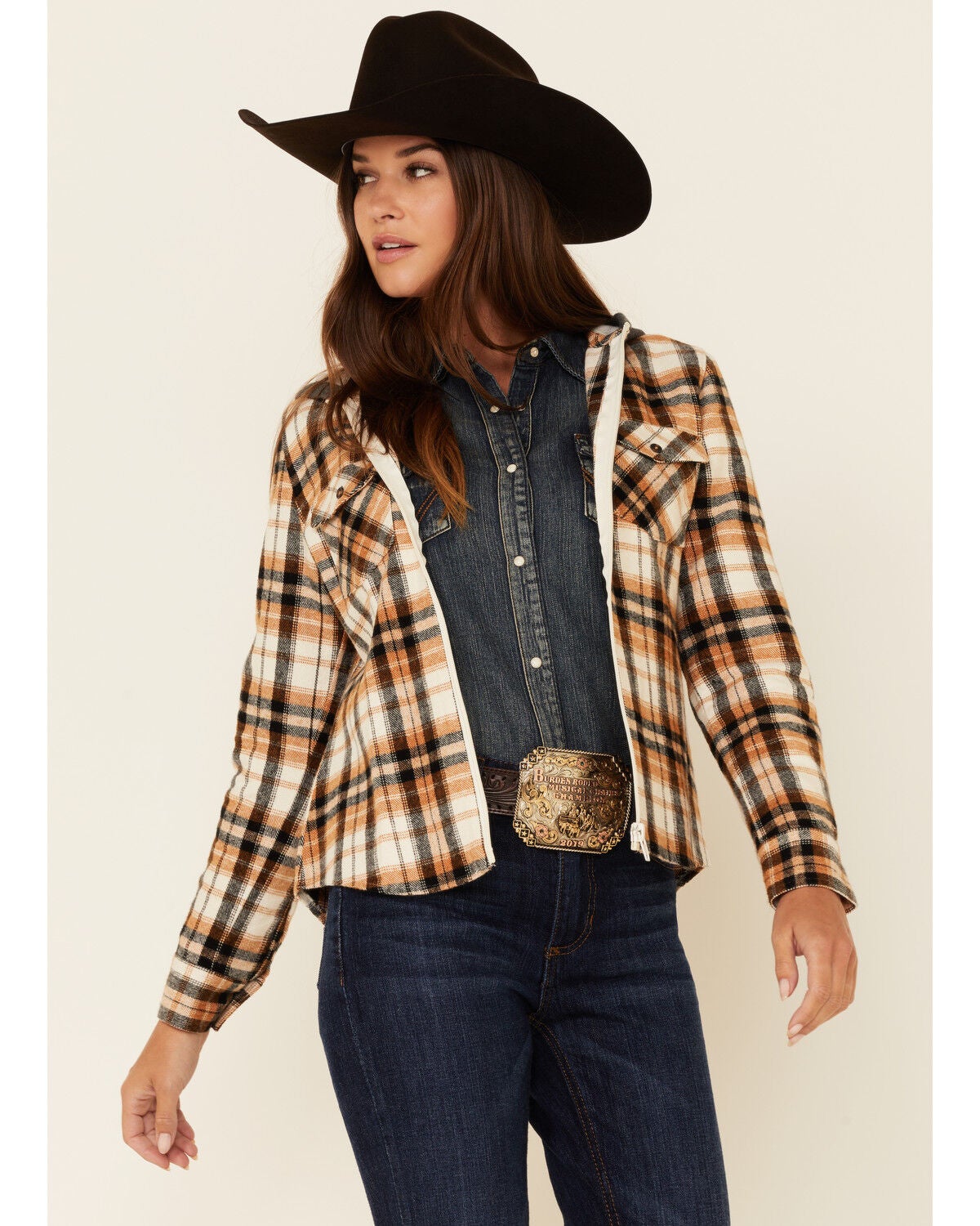 hooded flannel shirt womens