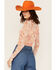 Image #4 - Free People Women's Betty's Garden Floral Print Long Sleeve Shirt, Coral, hi-res