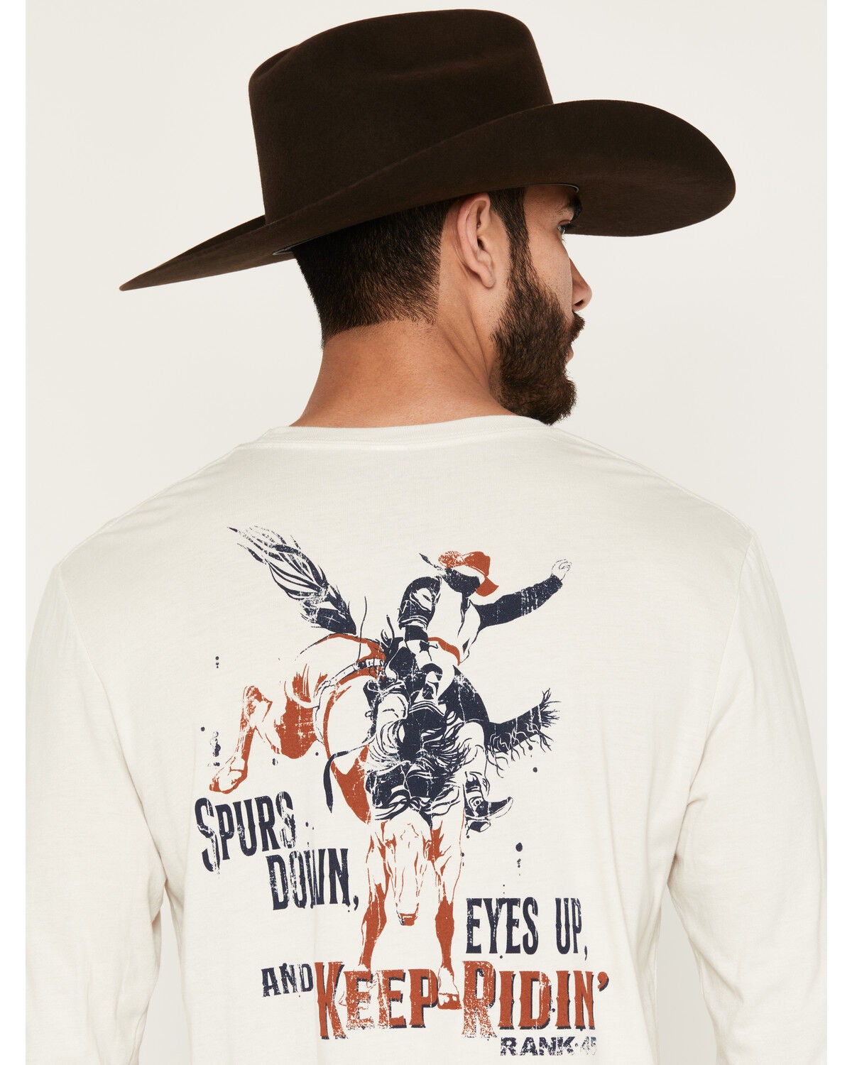 Image #4 - RANK 45&reg; Men's Keep Ridin' Long Sleeve Graphic T-Shirt, Natural, hi-res