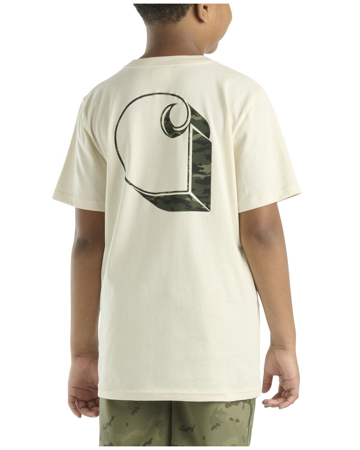 Image #1 - Carhartt Little Boys' Logo Short Sleeve Graphic T-Shirt, Cream, hi-res