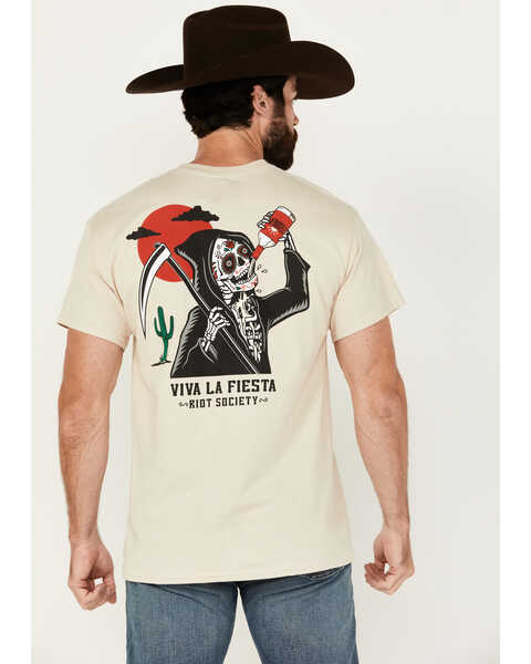 Image #1 - Riot Society Men's Drink And Repeat Short Sleeve Graphic T-Shirt, Tan, hi-res