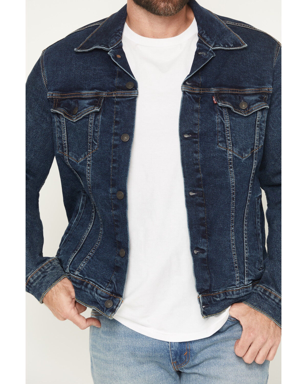 Image #3 - Levi's Men's Trucker 2.0 Button-Down Denim Jacket, Blue, hi-res