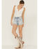 Image #1 - Cleo + Wolf Women's Heavy Distressed 2 1/2" Shorts, Blue, hi-res