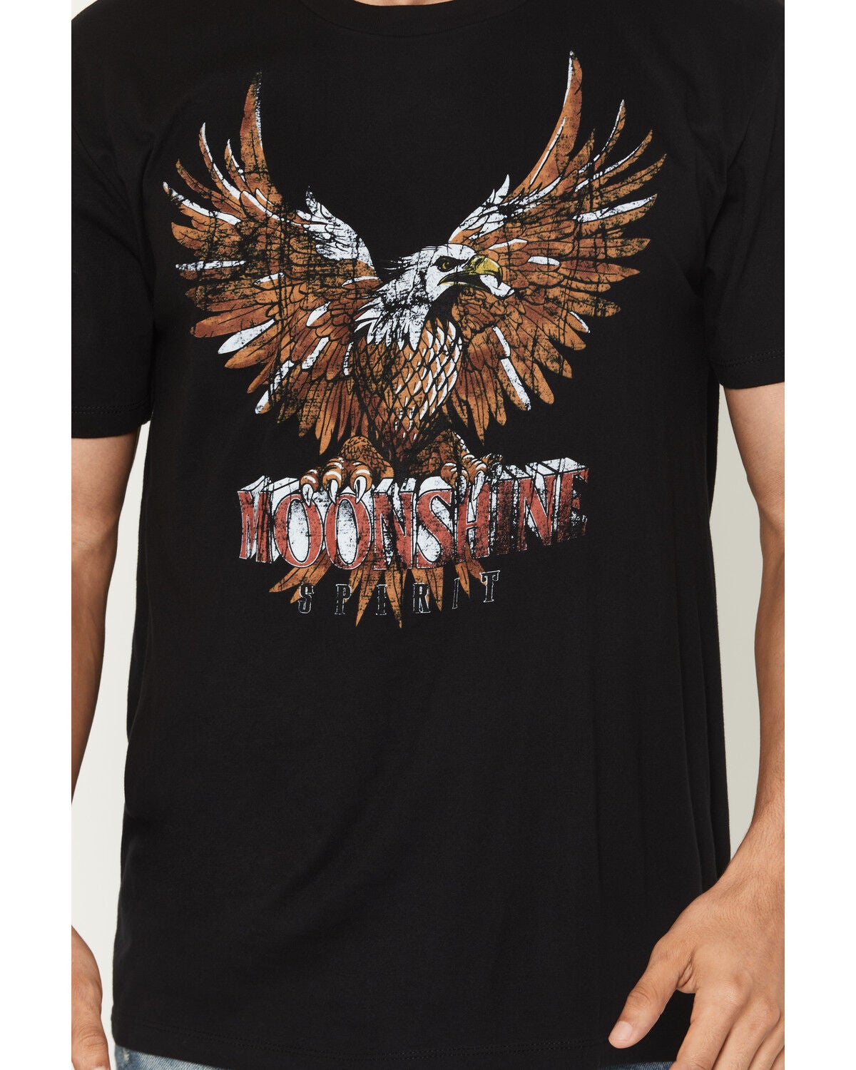 Image #3 - Moonshine Spirit&reg; Men's Soaring Eagle Short Sleeve Graphic T-Shirt, Black, hi-res