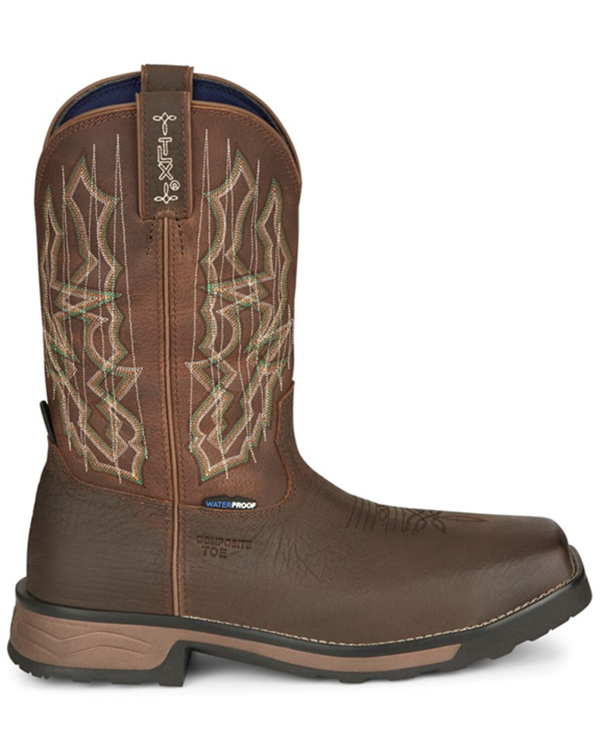 Image #2 - Tony Lama Men's Anchor Water Buffalo Pull On Western Work Boots - Composite Toe, Brown, hi-res