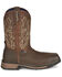 Image #2 - Tony Lama Men's Anchor Water Buffalo Pull On Western Work Boots - Composite Toe, Brown, hi-res