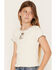 Image #2 - Self Esteem Girls' Cowboy Bird Short Sleeve Graphic Tee, Off White, hi-res